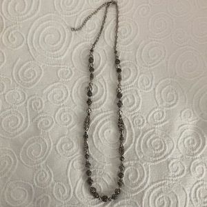 36” Silver Filigree Adjustable Necklace